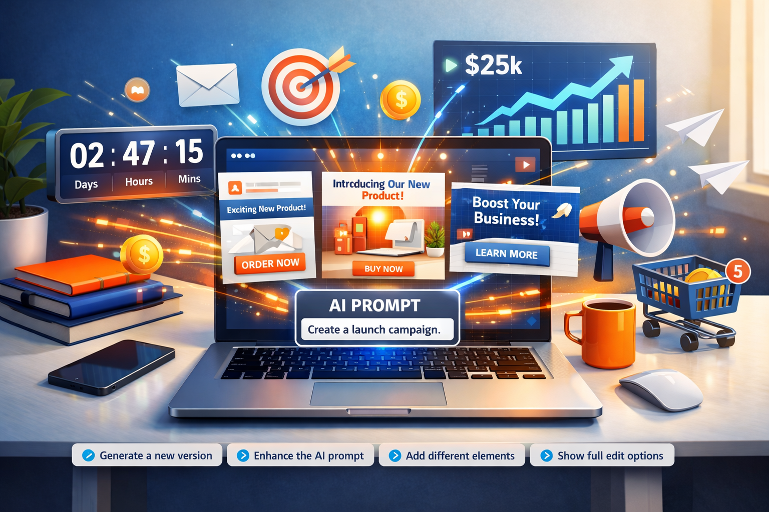 AI prompts for product launch campaigns generating instant sales