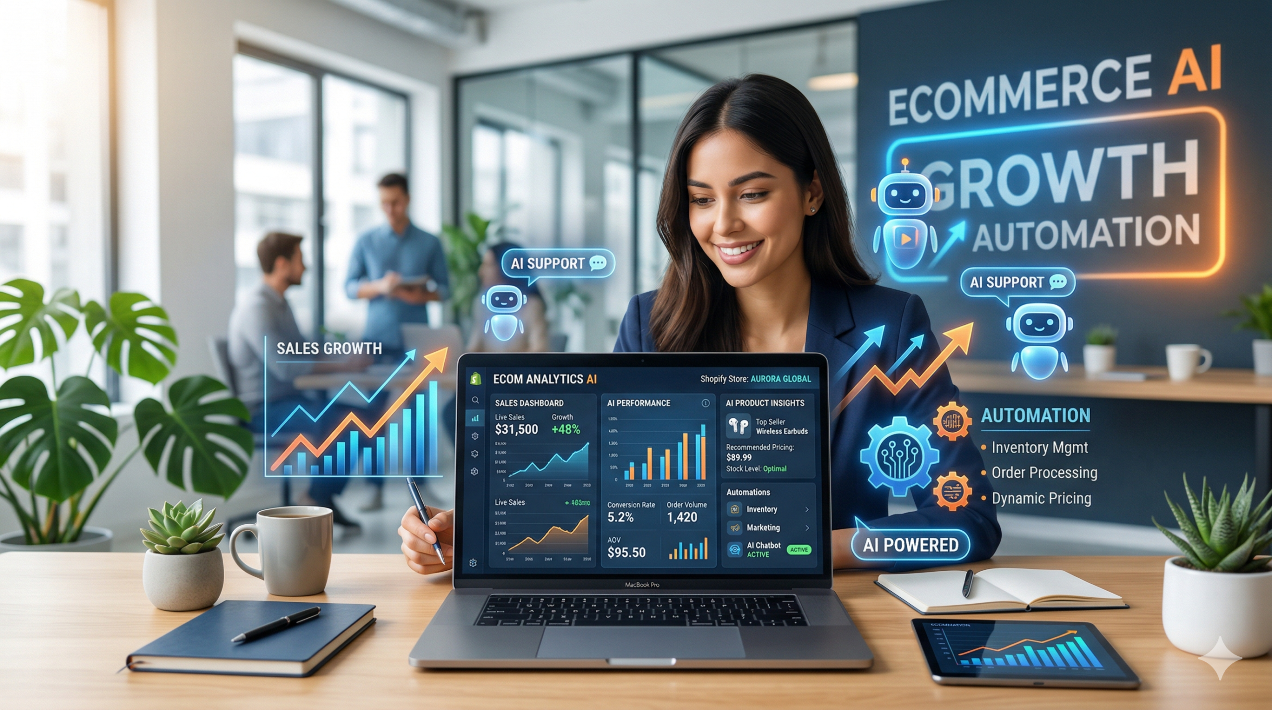 AI tools for eCommerce businesses helping automate marketing and increase sales