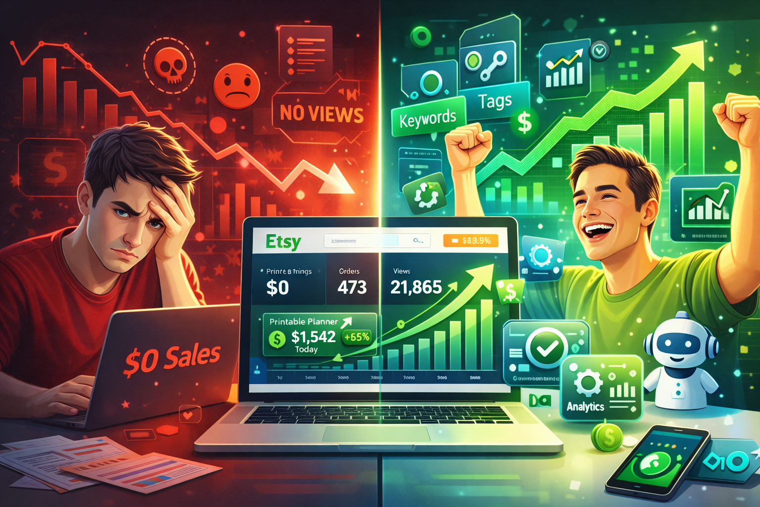 Etsy SEO mistakes causing zero sales and how to fix them with AI