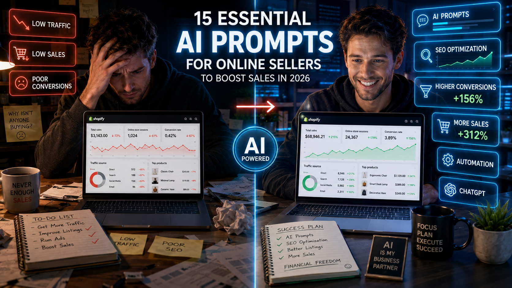 AI prompts for online sellers improving ecommerce sales