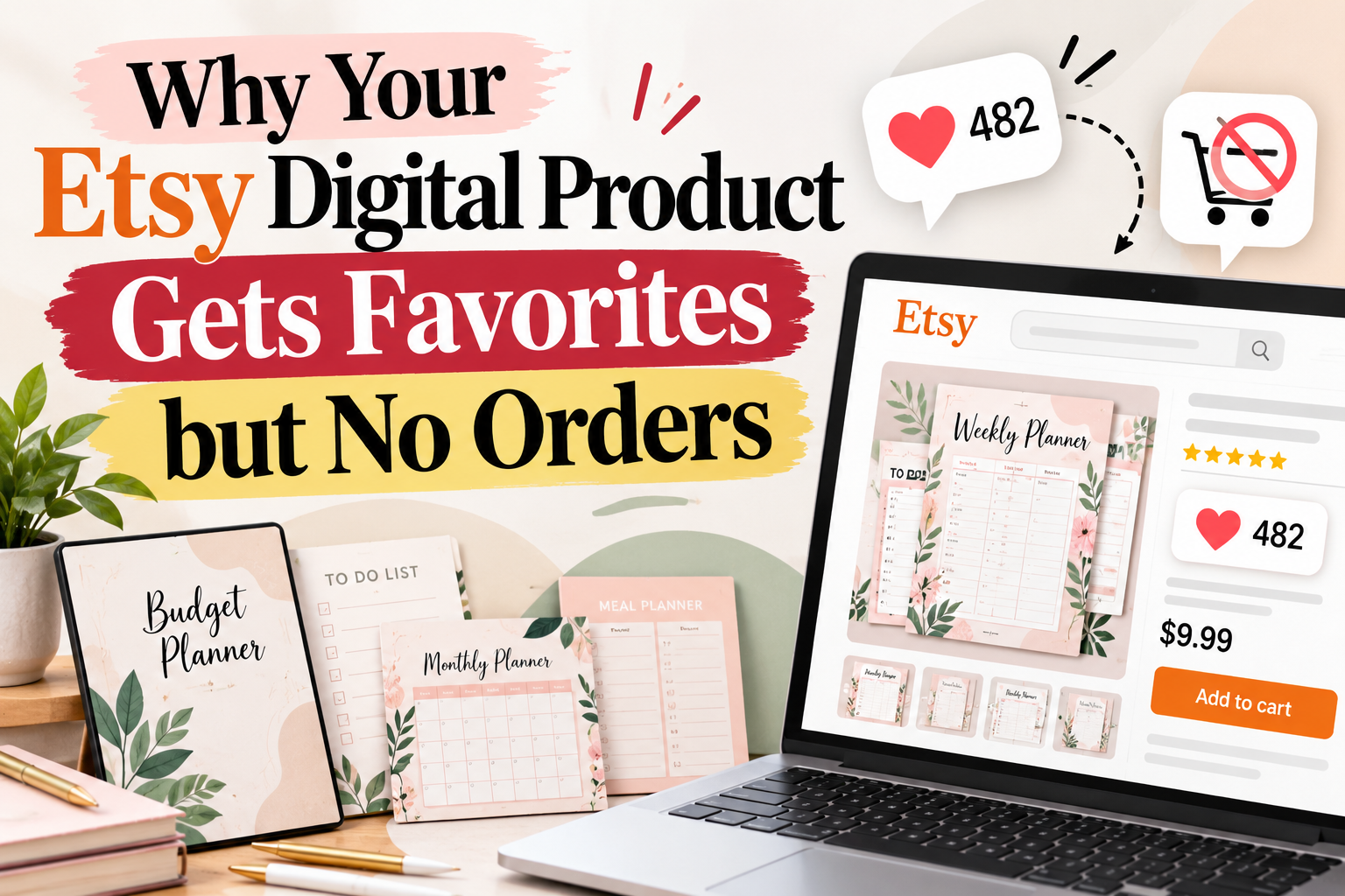 Etsy digital product gets favorites but no orders